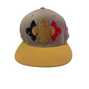 Mitchell & Ness New Orleans NBA Fleur-de-Lis Snapback | Gray & Gold